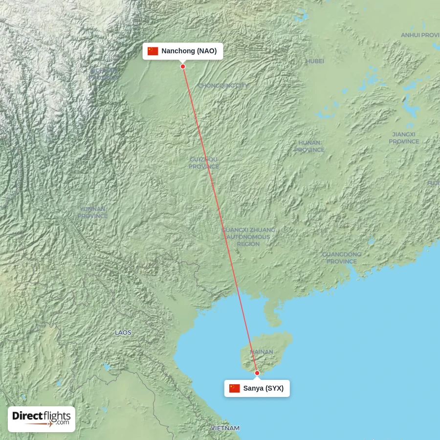 SYX - NAO route map