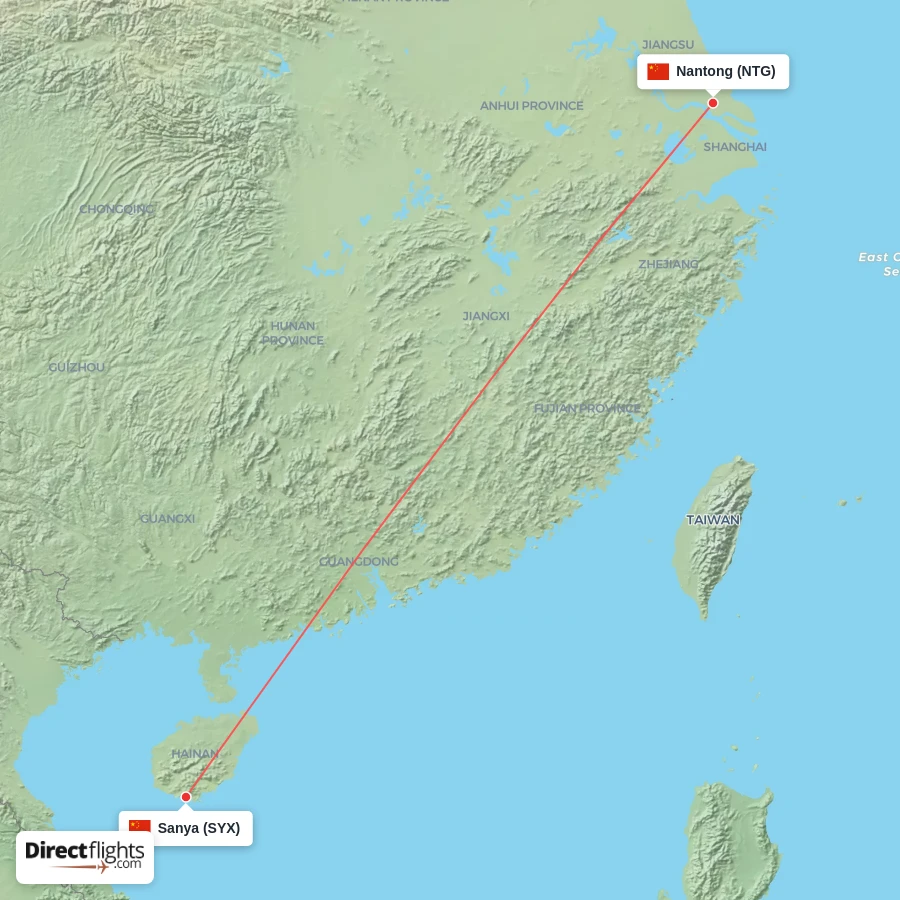 SYX - NTG route map