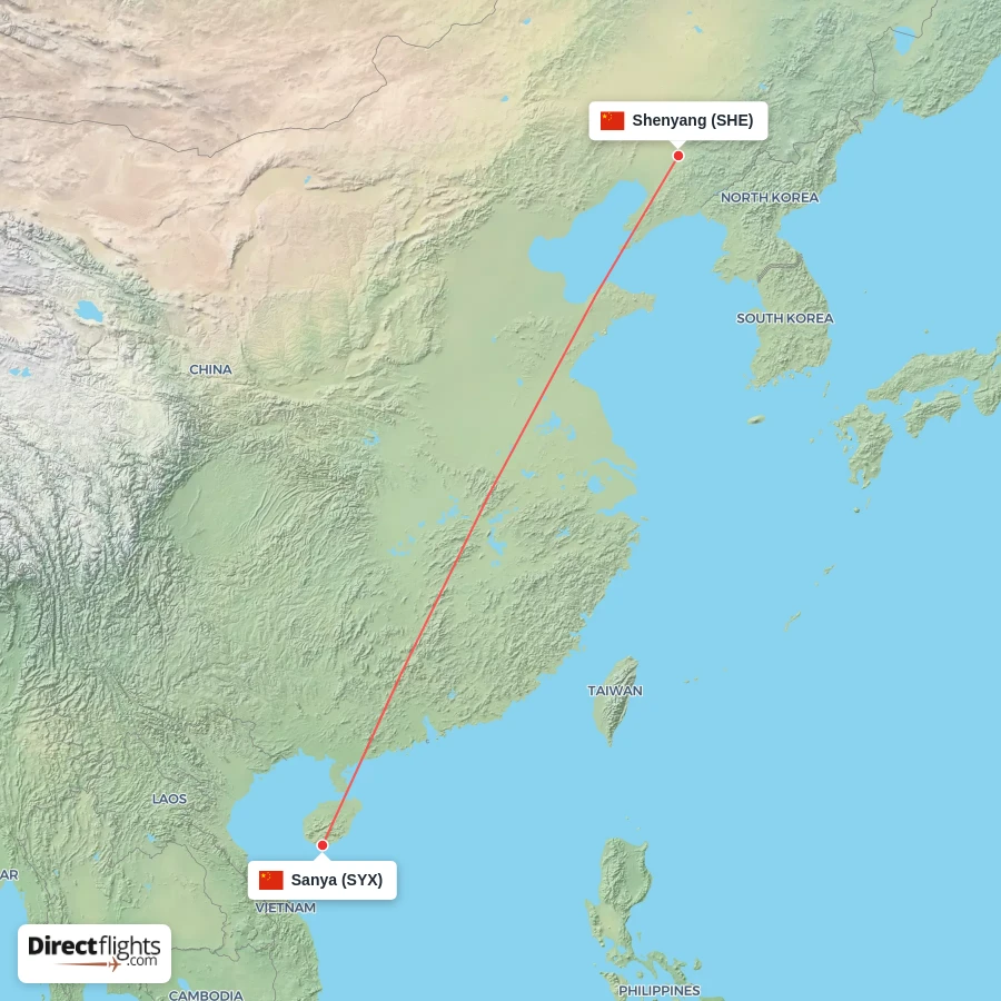 SYX - SHE route map