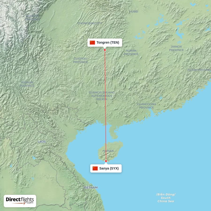 SYX - TEN route map
