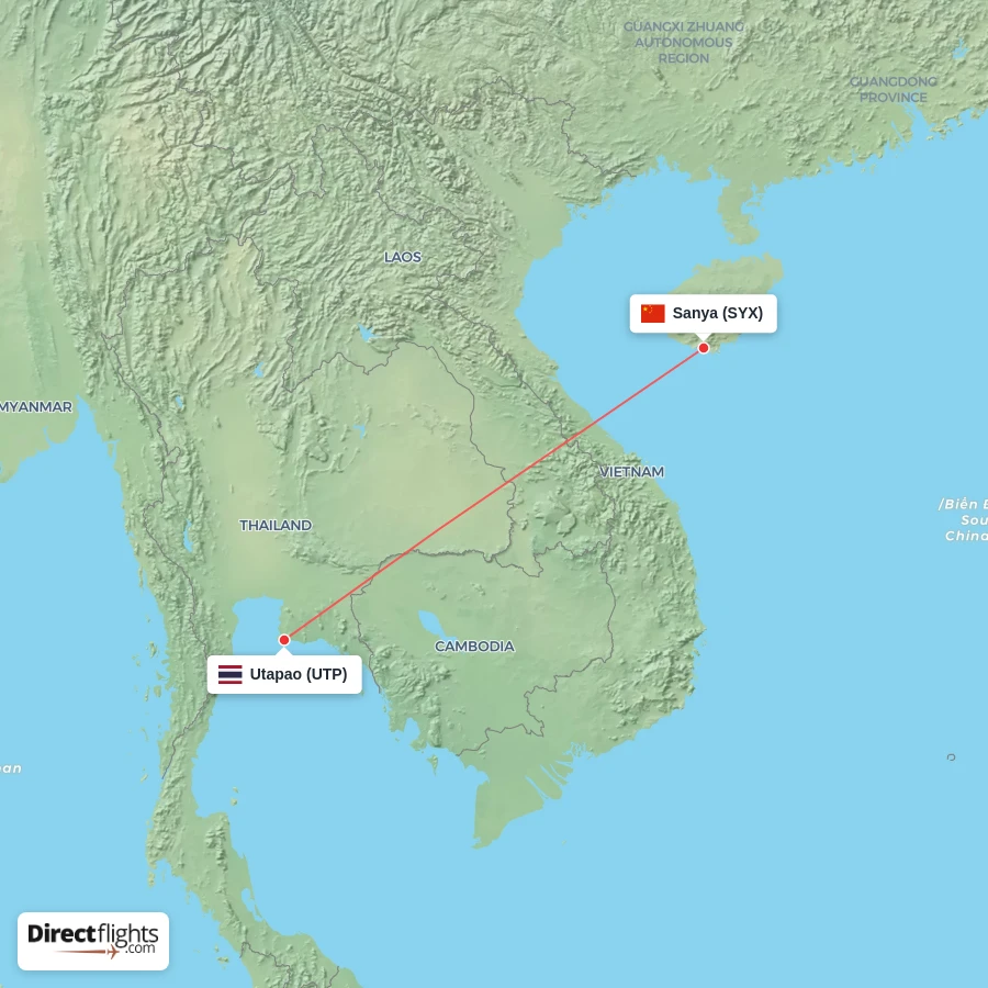 SYX - UTP route map