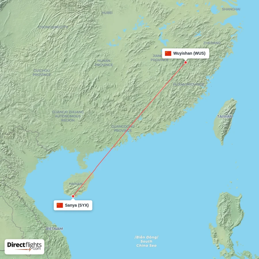 SYX - WUS route map