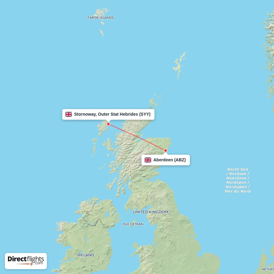 SYY - ABZ route map