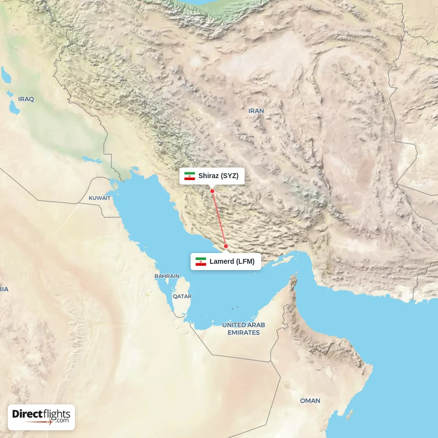 SYZ - LFM route map