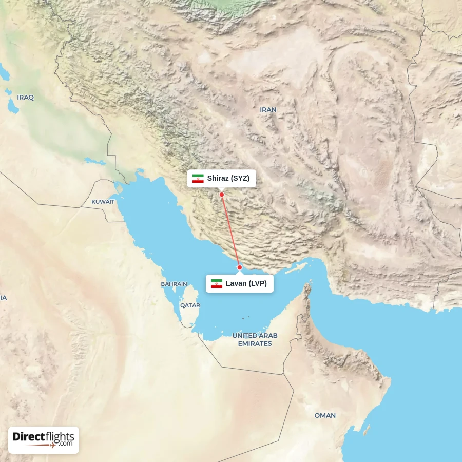 SYZ - LVP route map
