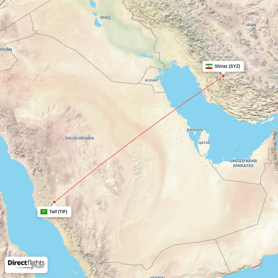 SYZ - TIF route map