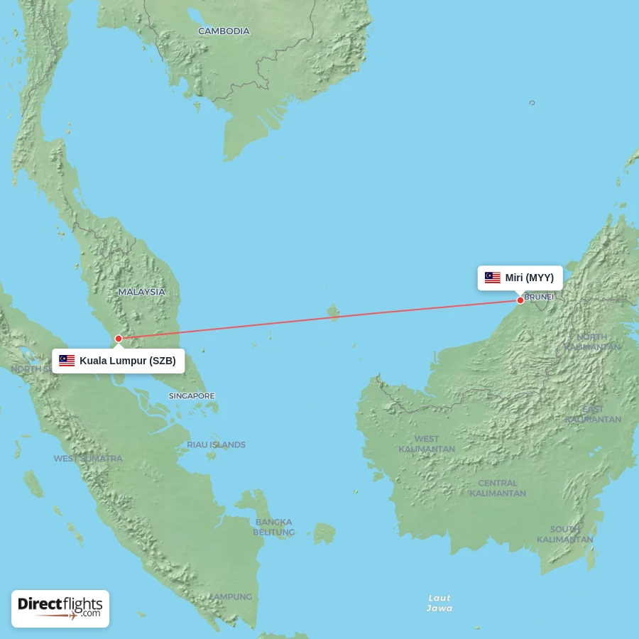 SZB - MYY route map