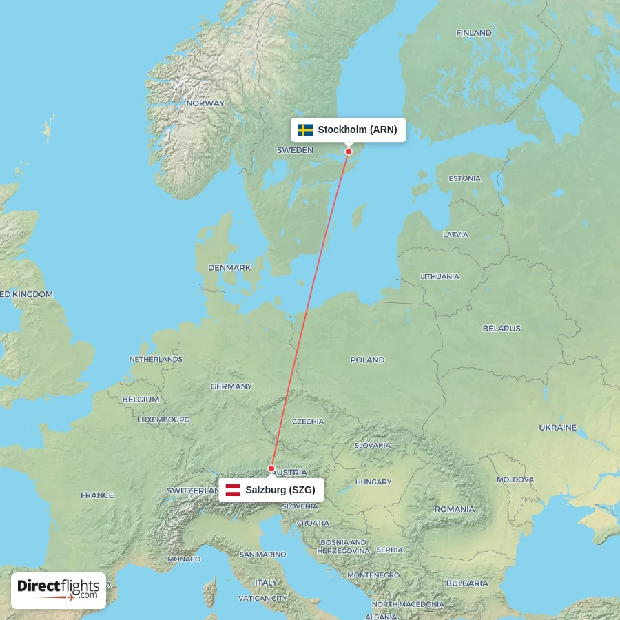 SZG - ARN route map