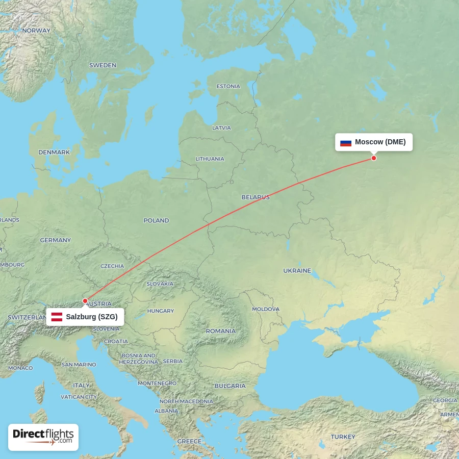 SZG - DME route map
