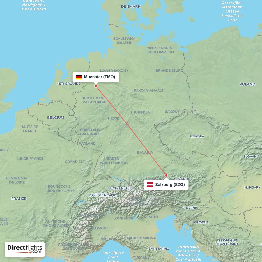 SZG - FMO route map