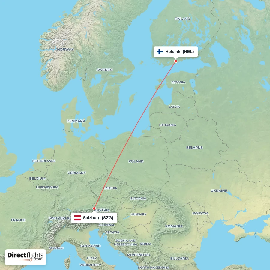 SZG - HEL route map
