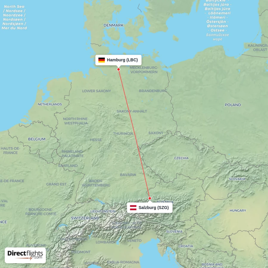 SZG - LBC route map