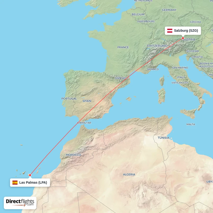 SZG - LPA route map