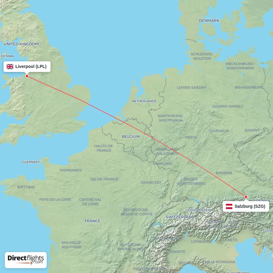 SZG - LPL route map