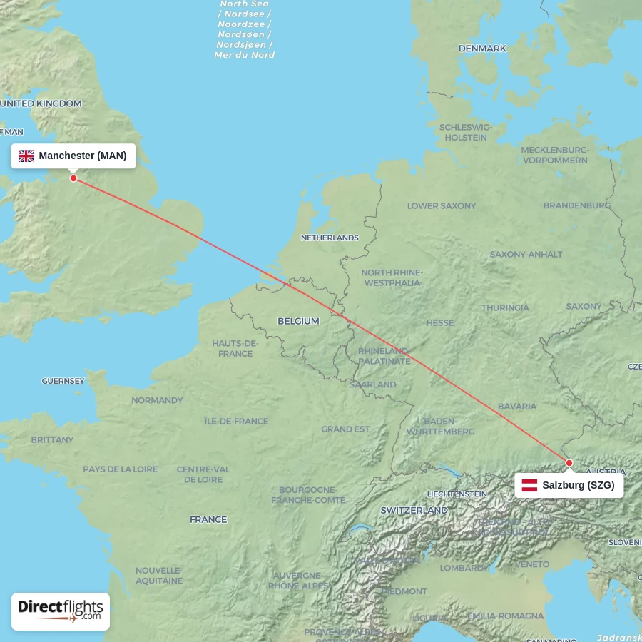 SZG - MAN route map