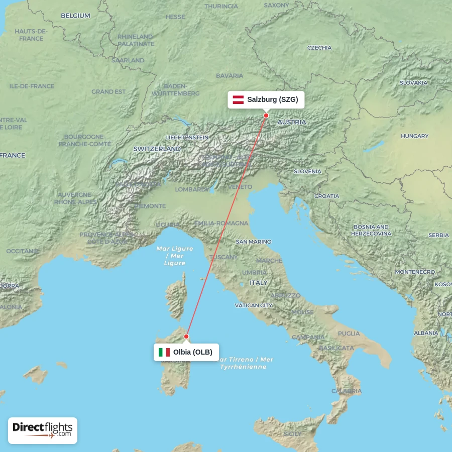 SZG - OLB route map