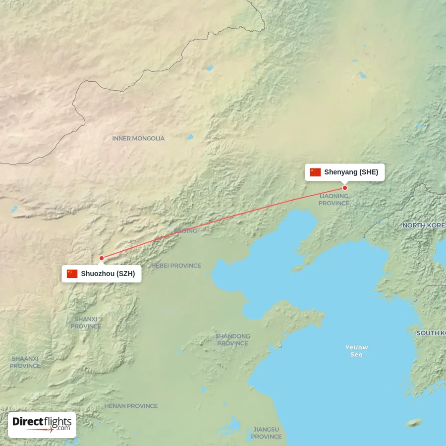 SZH - SHE route map