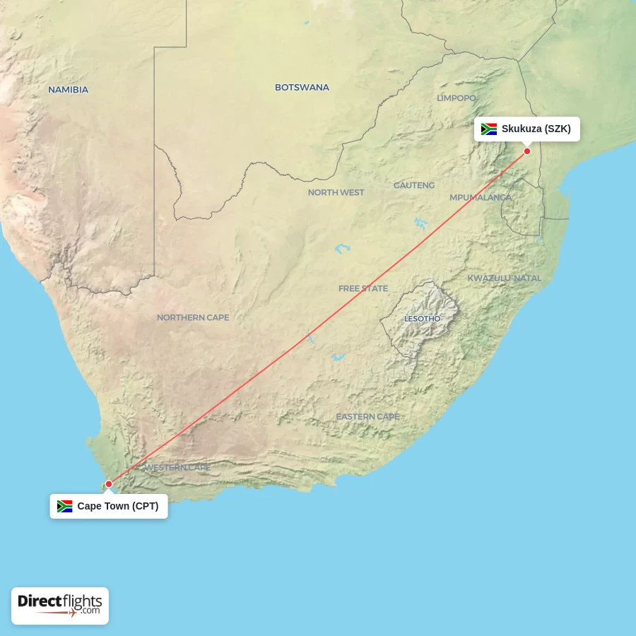 SZK - CPT route map