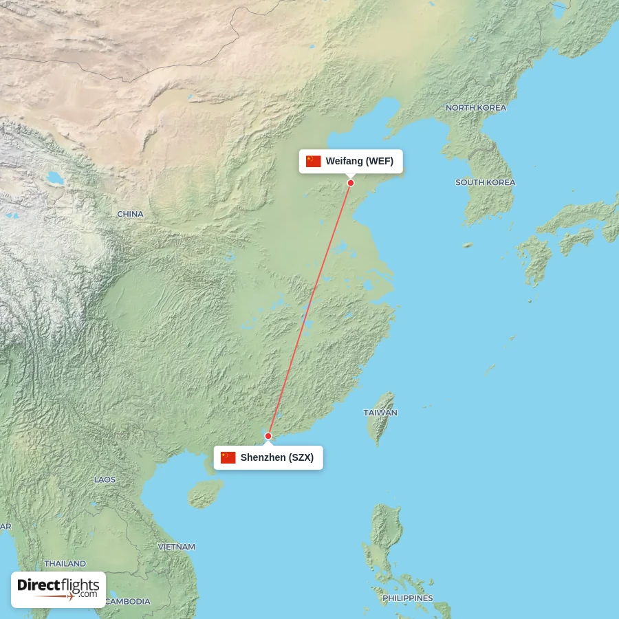SZX - WEF route map