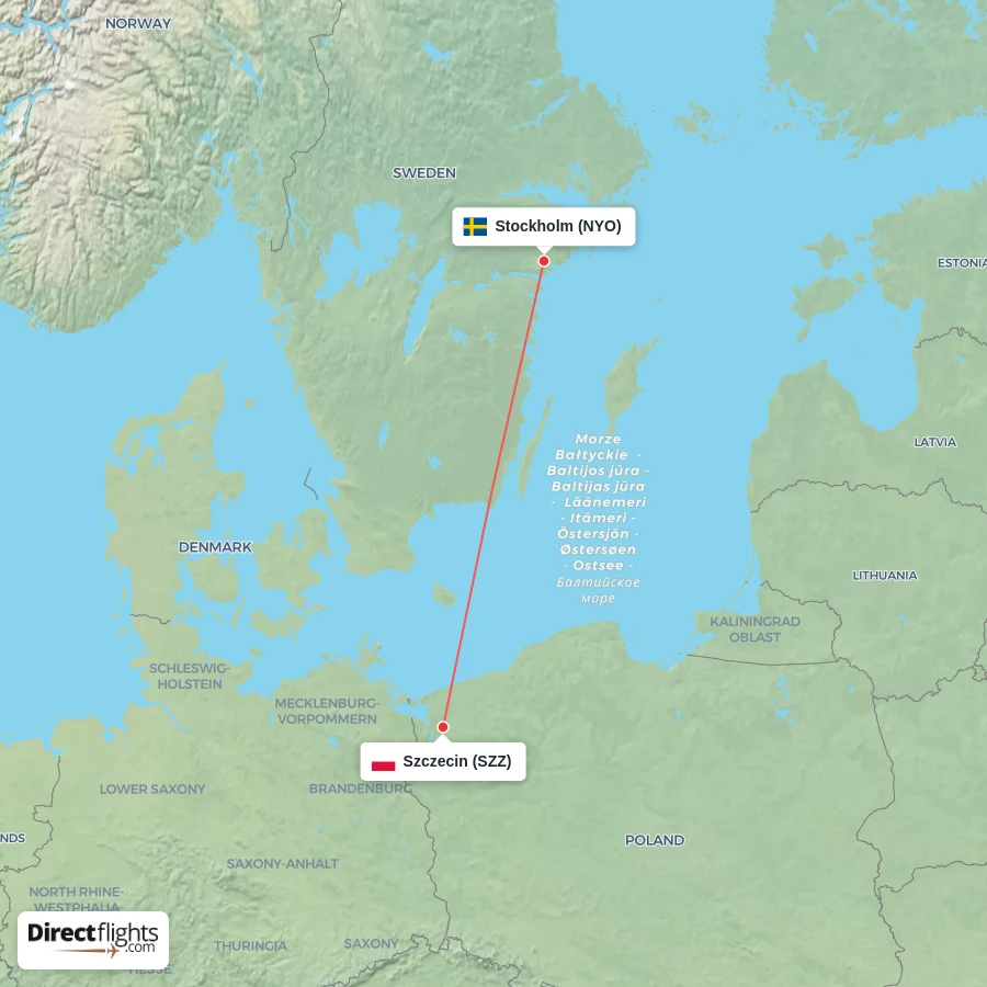 SZZ - NYO route map