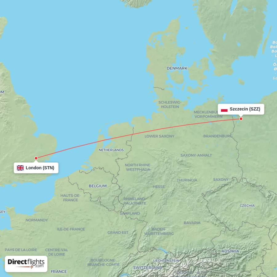 SZZ - STN route map