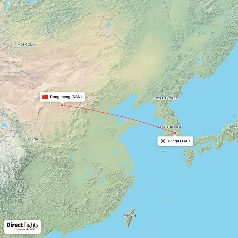 TAE - DSN route map