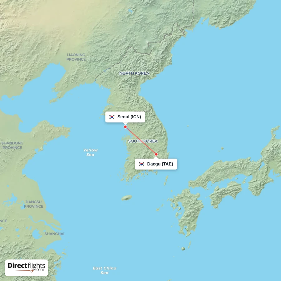 TAE - ICN route map