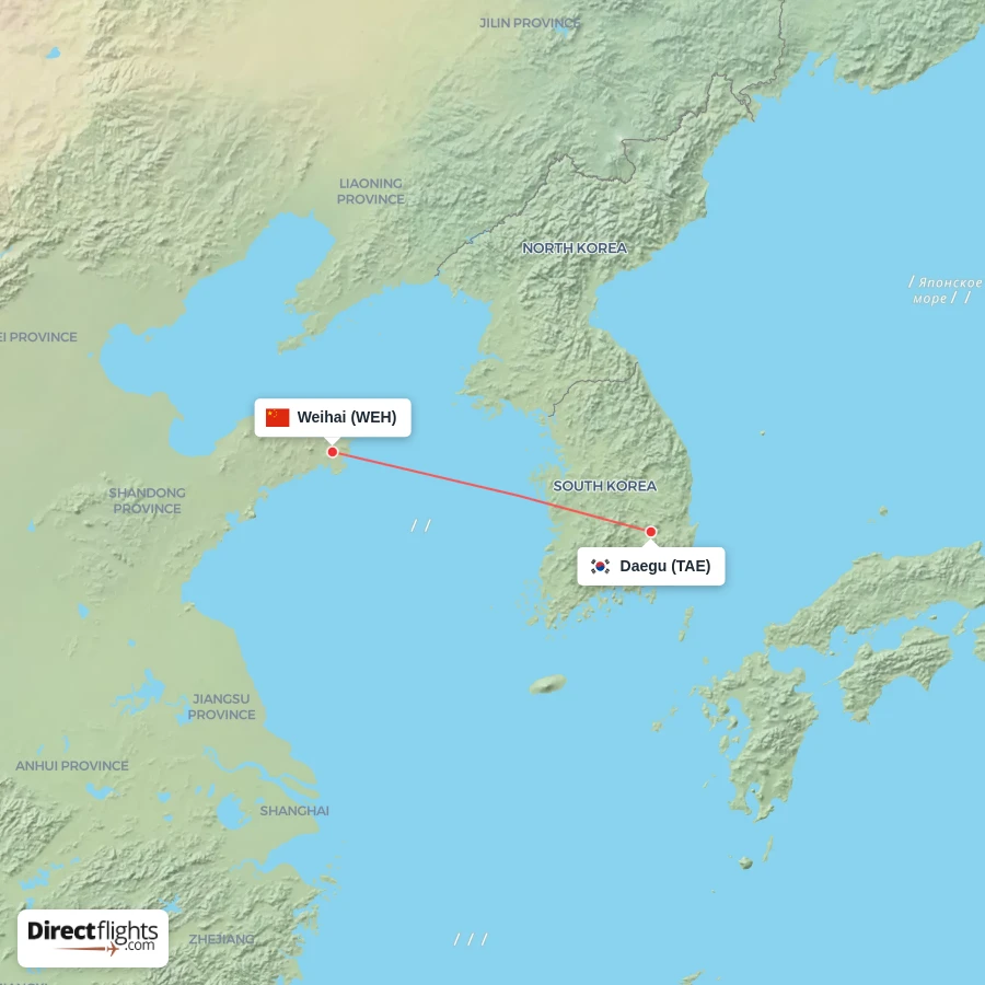 TAE - WEH route map