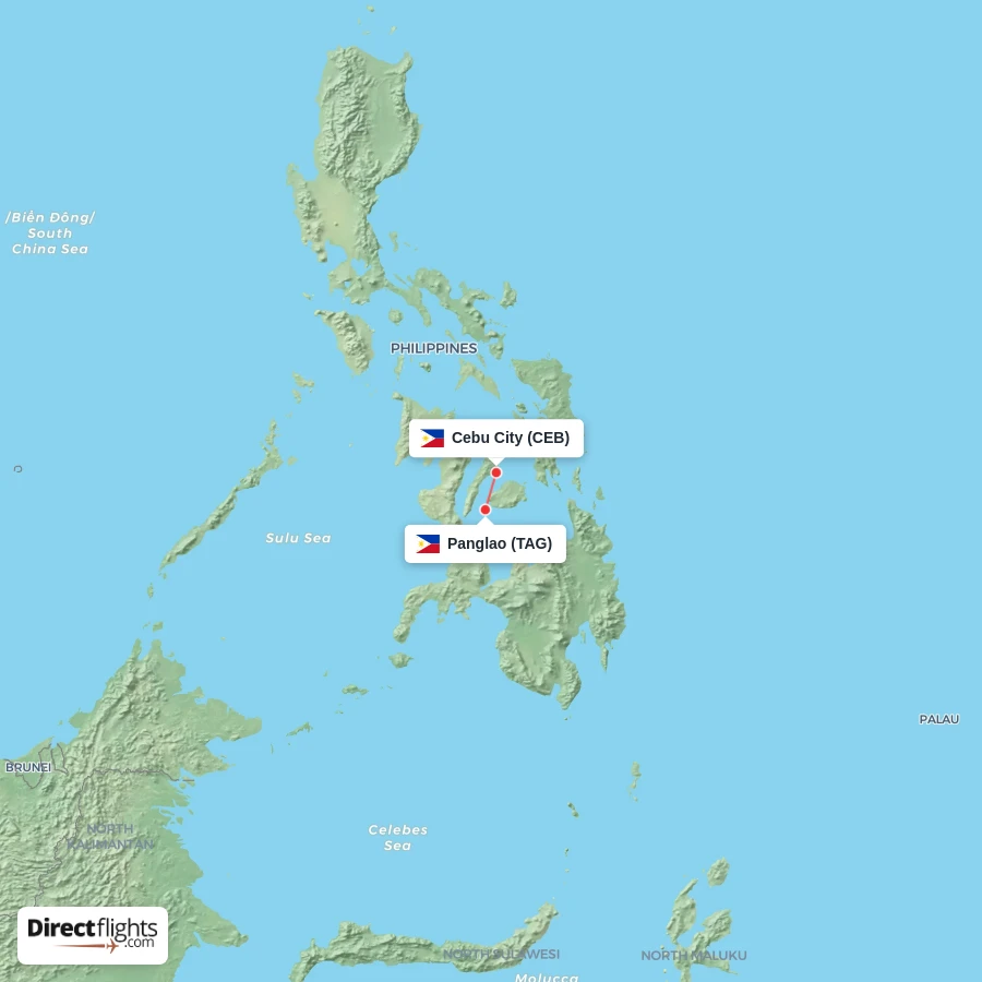 TAG - CEB route map