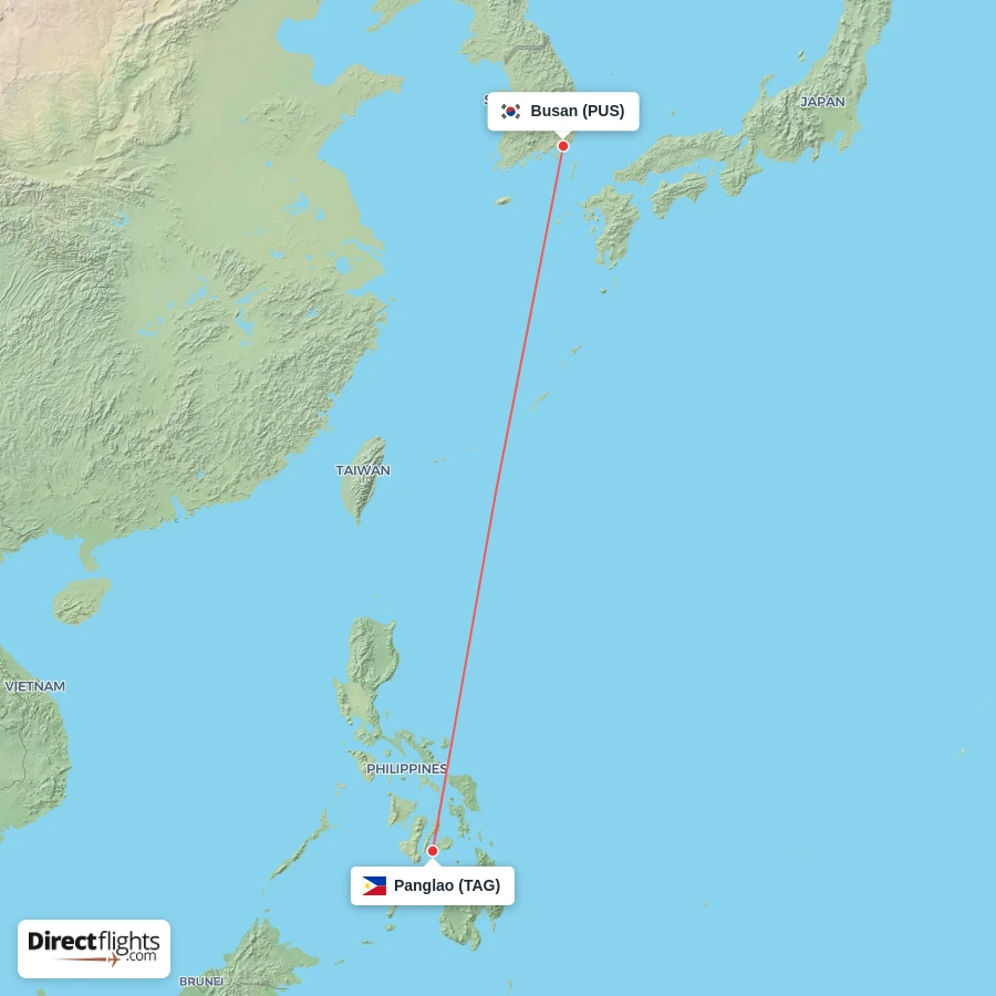 TAG - PUS route map