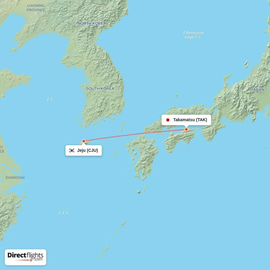 TAK - CJU route map