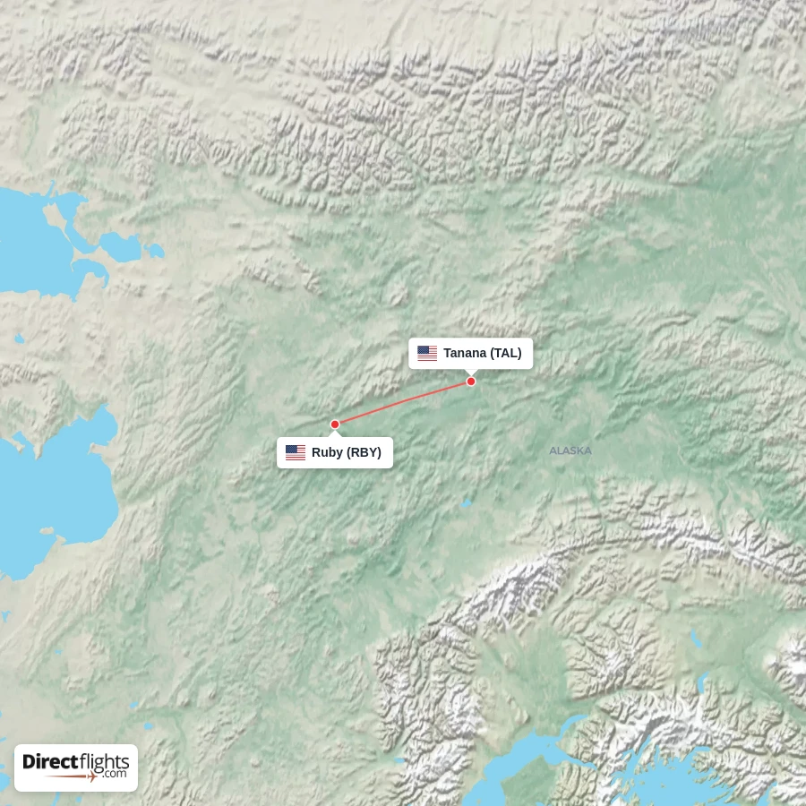 TAL - RBY route map