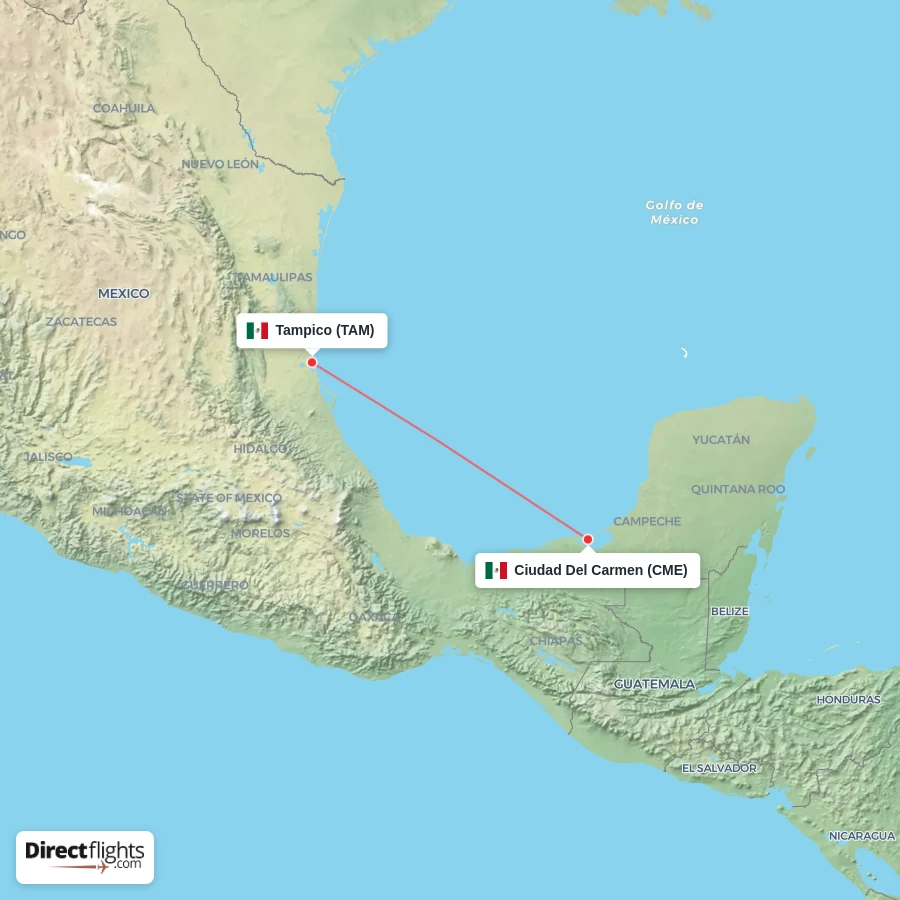 TAM - CME route map