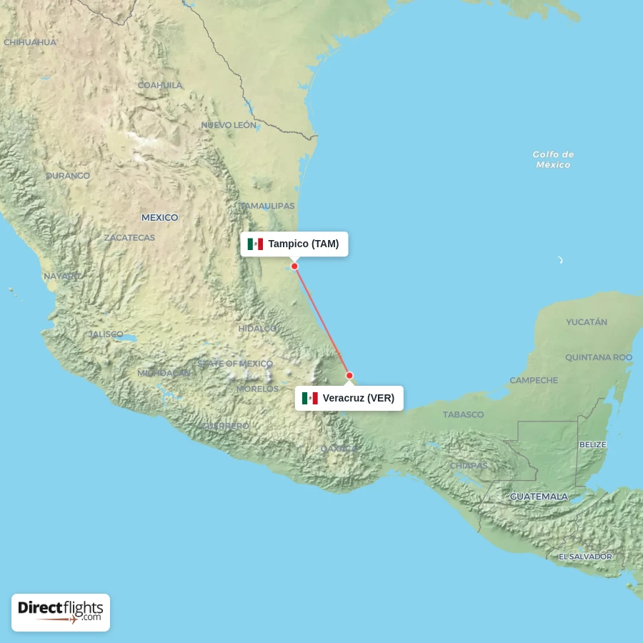 TAM - VER route map