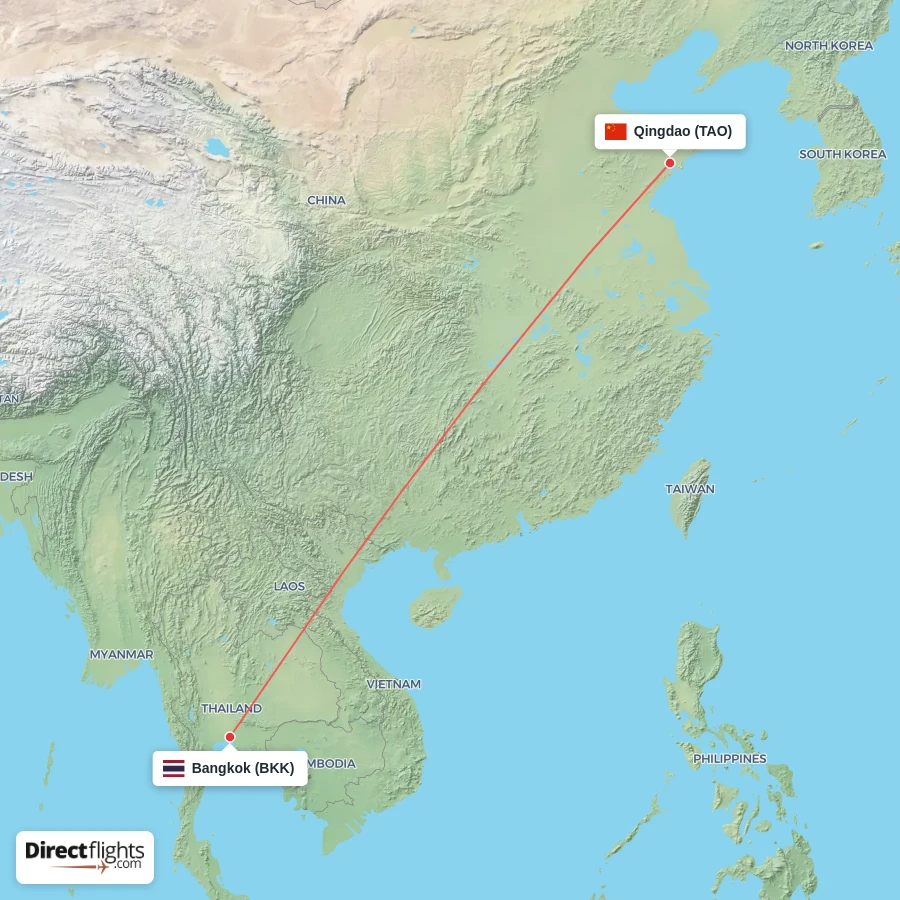 TAO - BKK route map