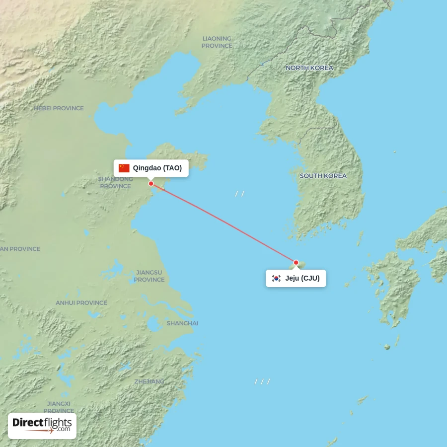 TAO - CJU route map