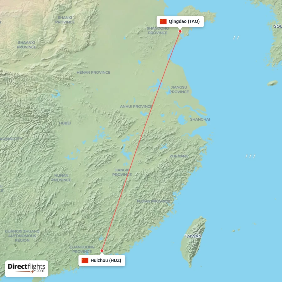 TAO - HUZ route map