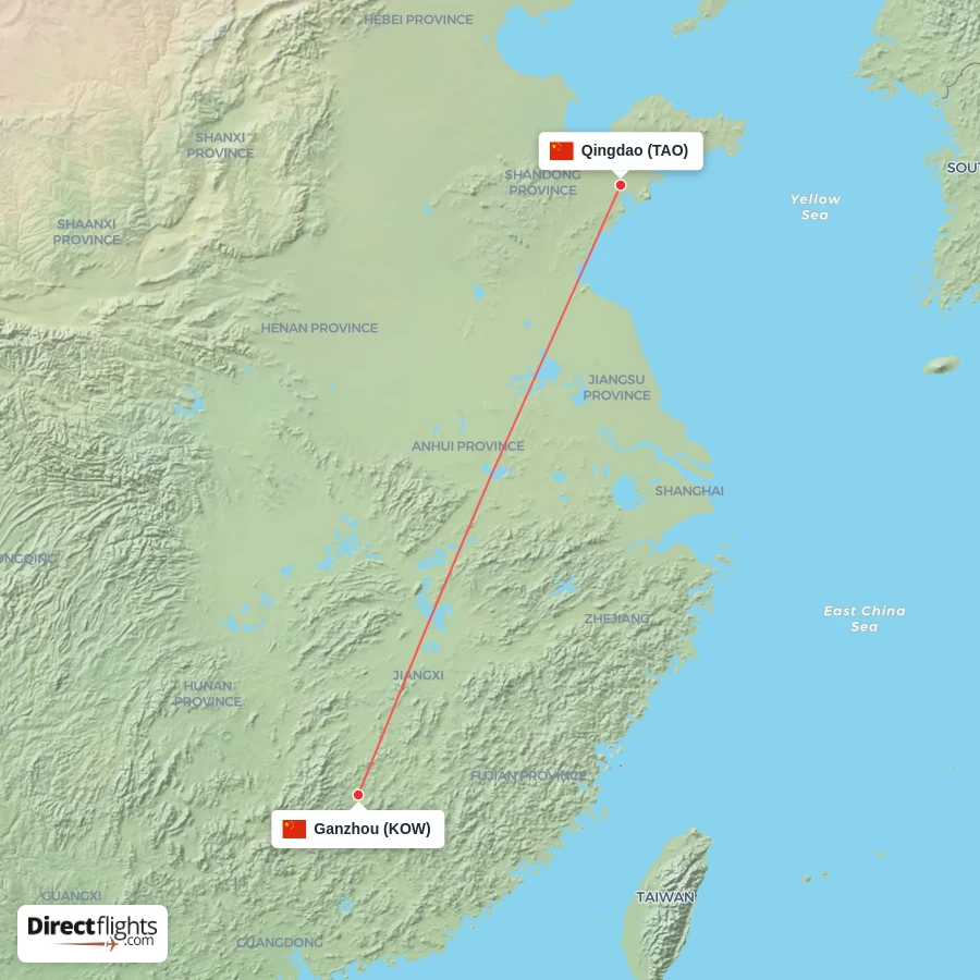 TAO - KOW route map