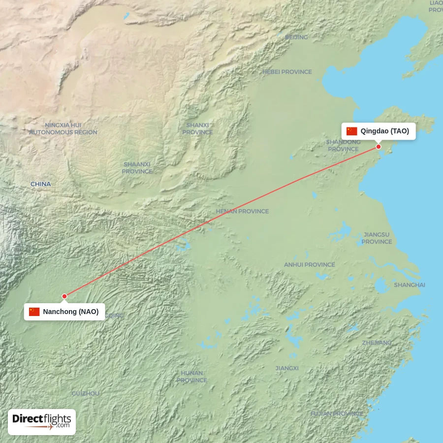 TAO - NAO route map