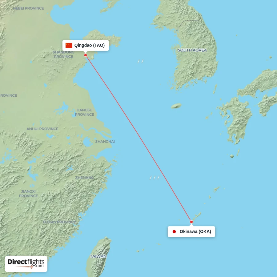 TAO - OKA route map