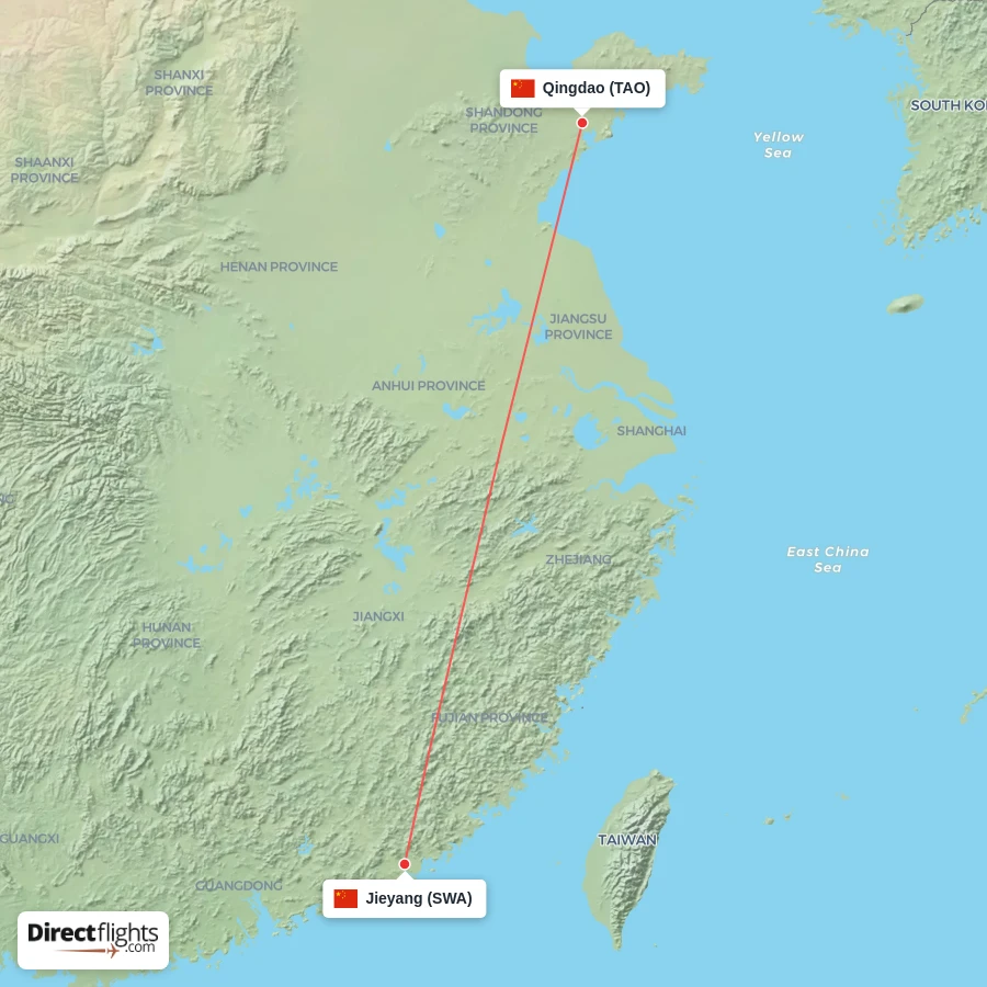 TAO - SWA route map
