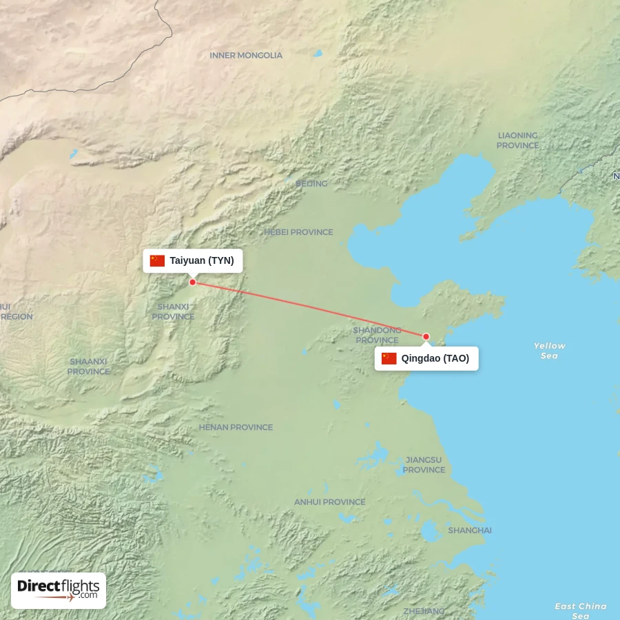 TAO - TYN route map