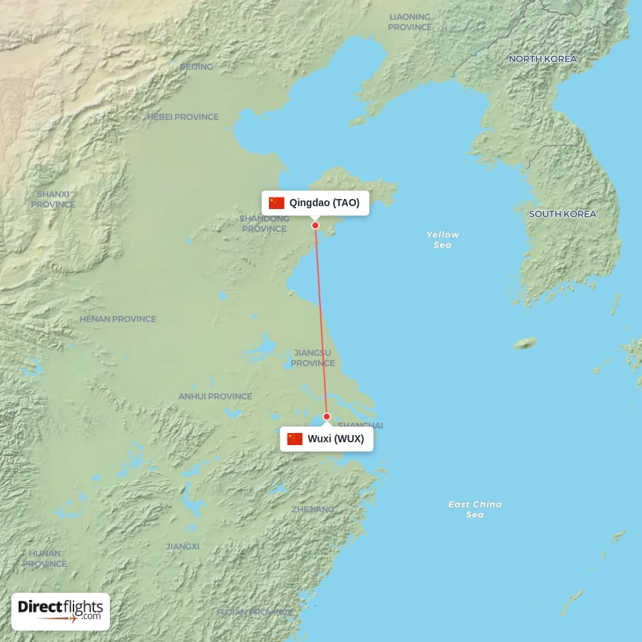 TAO - WUX route map