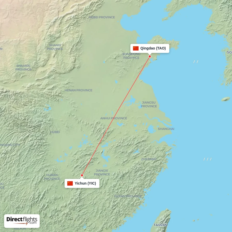 TAO - YIC route map