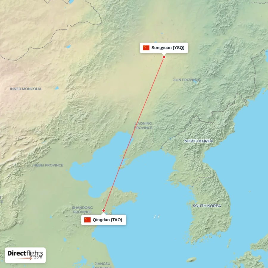 TAO - YSQ route map