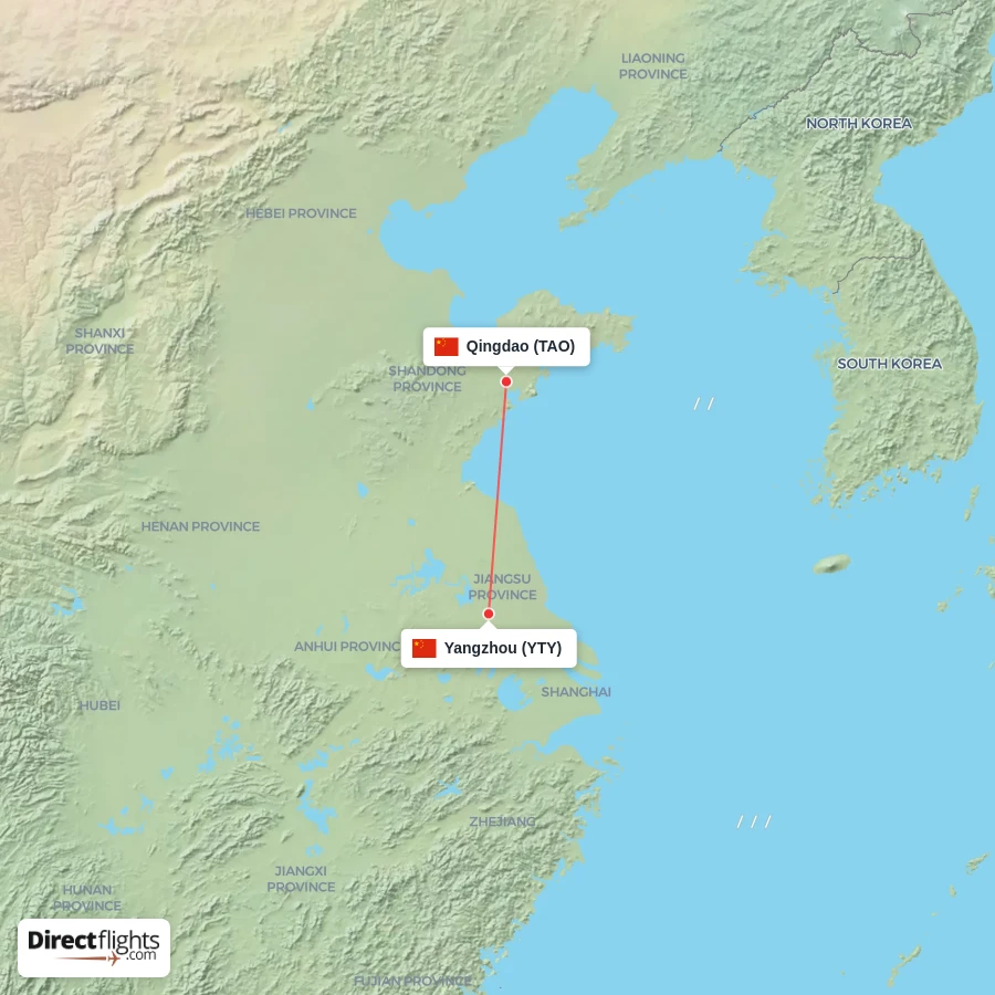 TAO - YTY route map