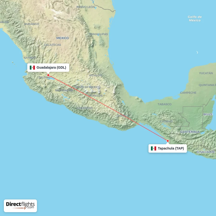 TAP - GDL route map