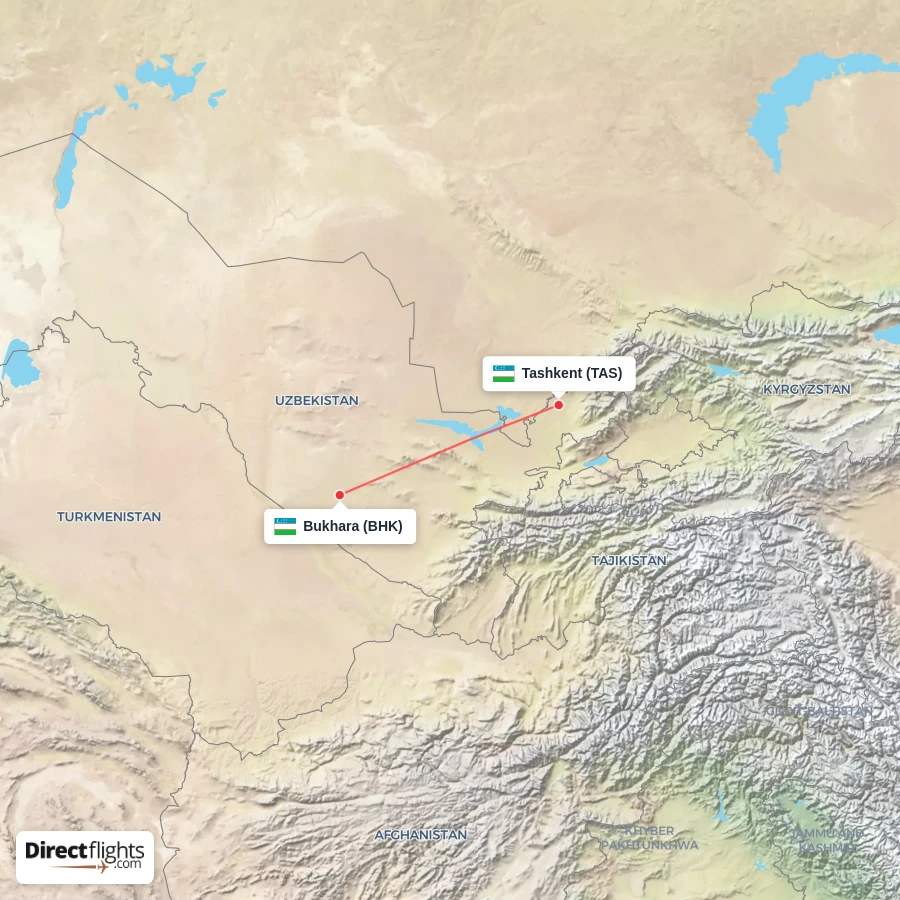 TAS - BHK route map