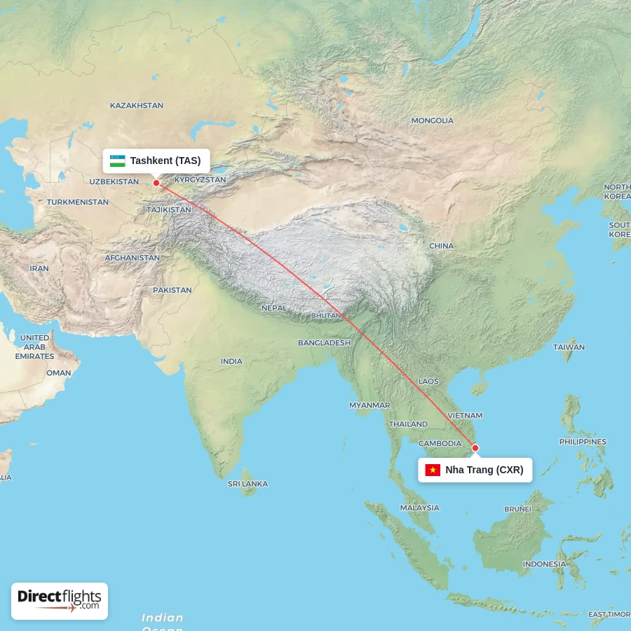 TAS - CXR route map
