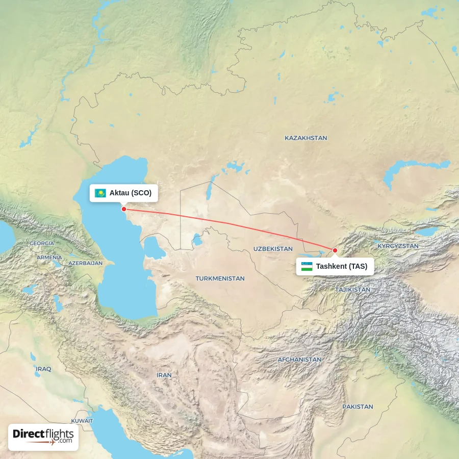 TAS - SCO route map